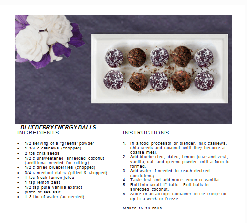 Blueberry Energy Balls Recipe